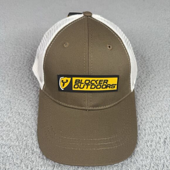 Scent Blocker Outdoors Hat Brown Snap Back Mesh Ball Cap Badge Logo NWT Hunting - Picture 2 of 11